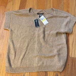 NWT Cable & Gauge Tan Short Sleeve Sweater